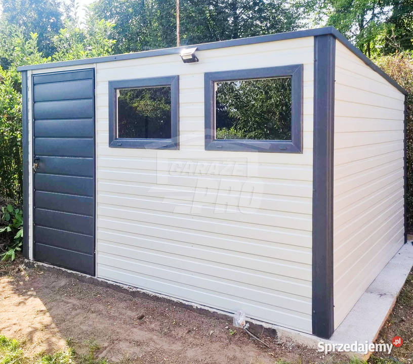 Schowek domek ogrodowy 3x25m drzwi 2x okno Biały Lidzbark Warmiński
