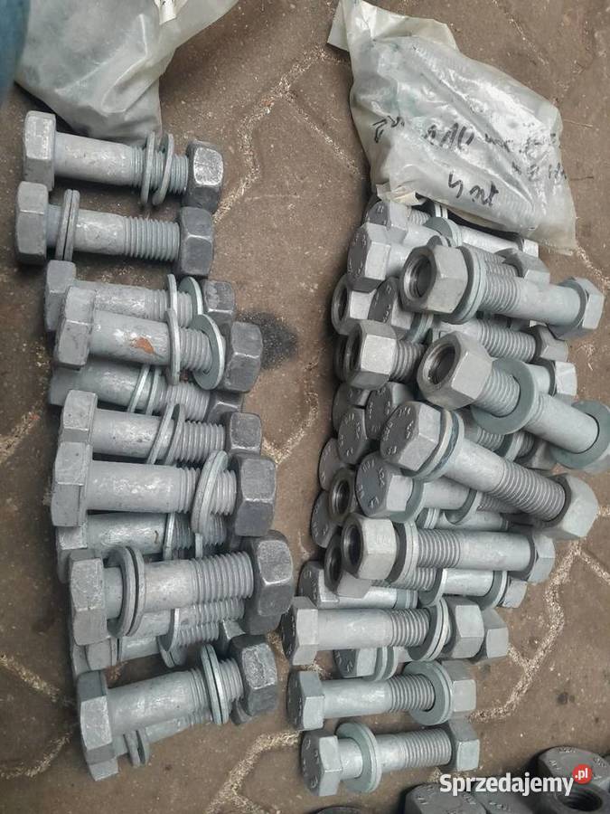 Śruby hv konstrukcyjne fi 16 20 24 30 różne Śruby i nakrętki Czajków sprzedam