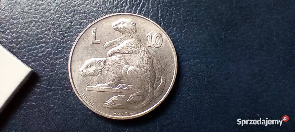 Stare monety 10 lir 1975 San Marino Lesko