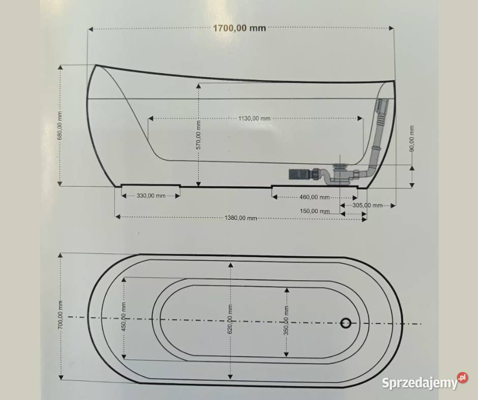 Wanna Wolnostojąca Melania Złoto Czerń połysk Poznań