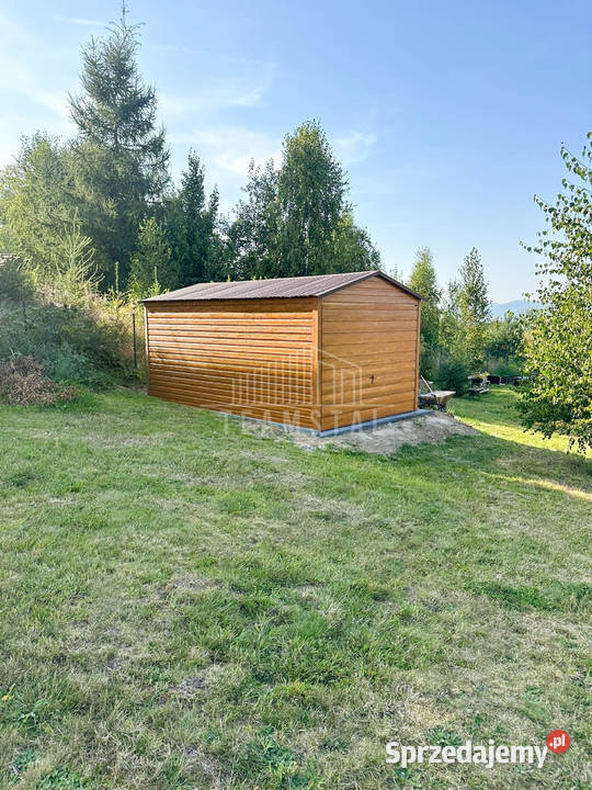 Garaż Blaszany 3x5m Brama Uchylna Jasny orzech Sprzedaż Miastko sprzedam