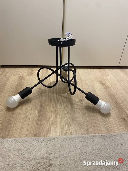 Lampa sufitowa w stylu loft czarna