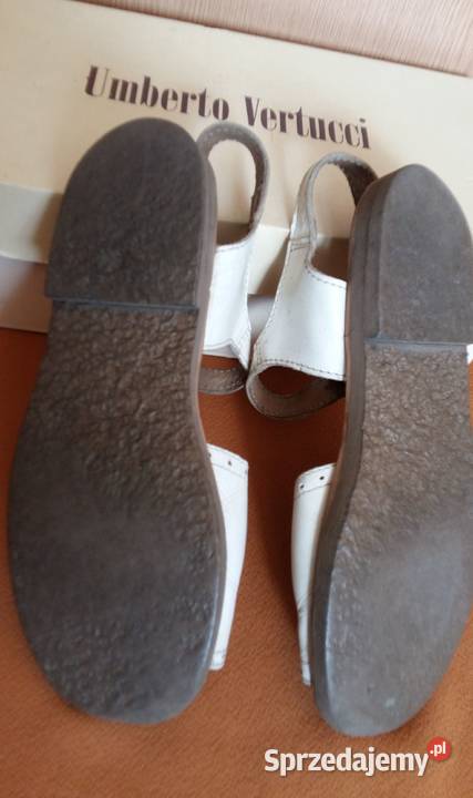 Sandałkisandały skórzane białe35 Łódź