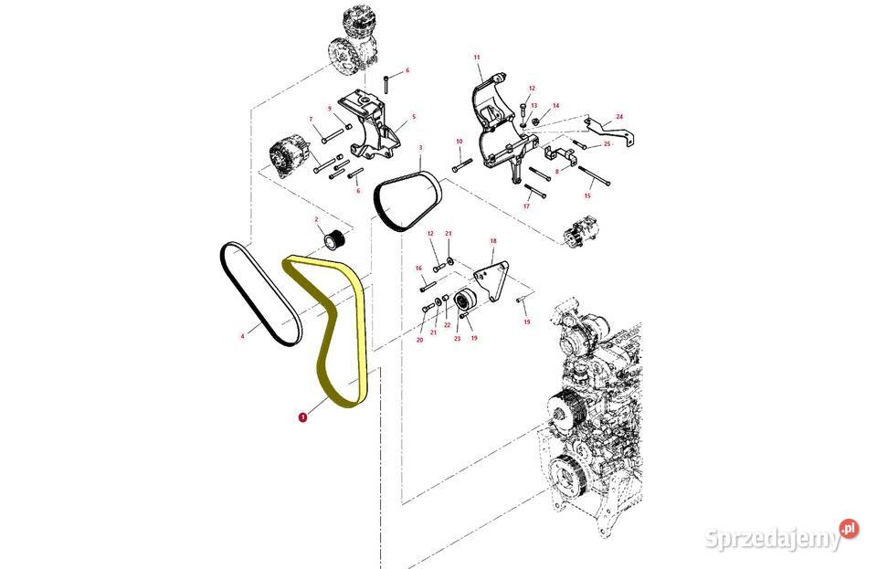 Pas klinowy Massey Ferguson 4390529M2 ORYGINAŁ Białystok