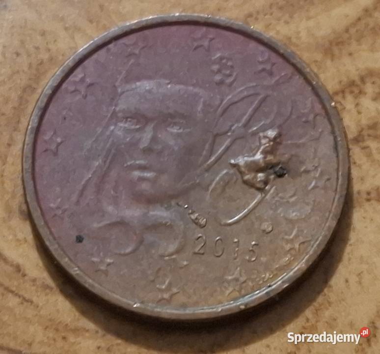 5 Euro cent Francja 2015 zRzadki destrukt Lubawa sprzedam
