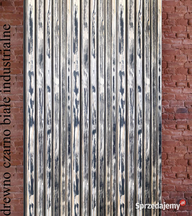 panele ścienne INDUSTRIALNE drewniane lamele na