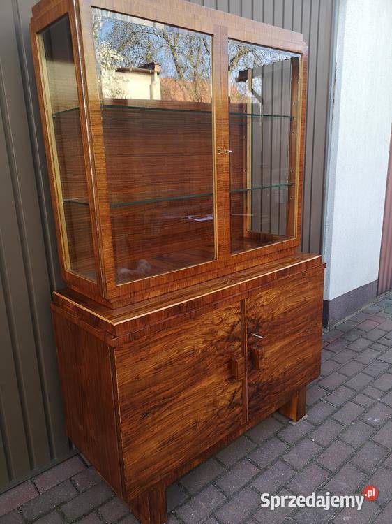 Witryna Serwantka ARTDECO Orzech Politura Stara wielkopolskie Swarzędz sprzedam