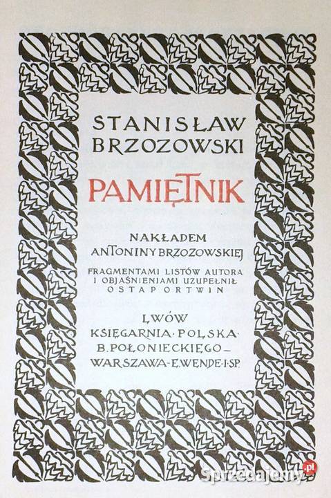 Pamiętnik Stanisława Brzozowskiego miękka Chełm