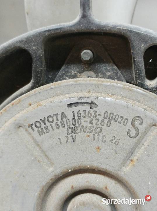 WENTYLATOR CHŁODNICY 20 D E12 1680003550 Toyota Rok produkcji 2002 Części samochodowe świętokrzyskie