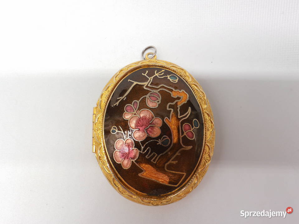 Sekretnik Medalion Cloisonn Kwiaty Retro Z Raszków sprzedam