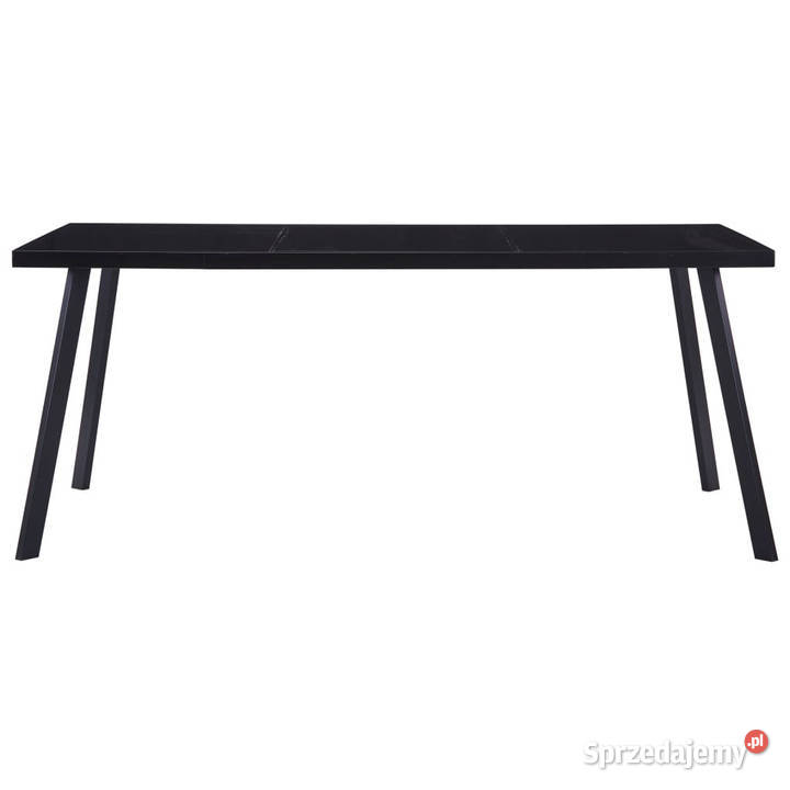 Stół jadalniany czarny 160x80x75 hartowane szkło mazowieckie Warszawa