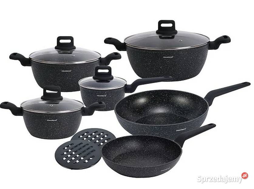 Solidne garnki nieprzywierające marmurki 12 el Łódź