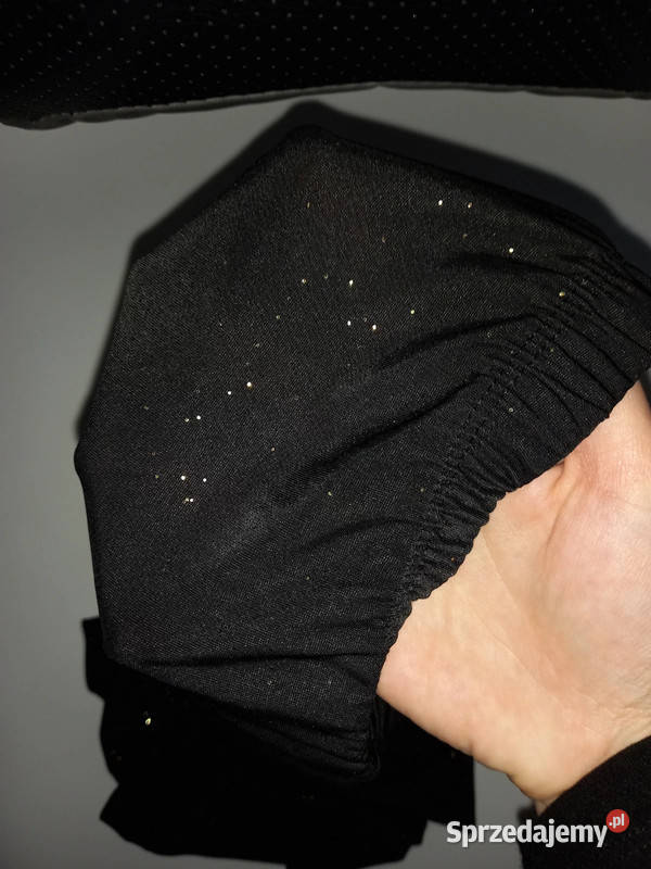 Leginsy cienkie czarne kryształki M FRS Woman Bez wzoru