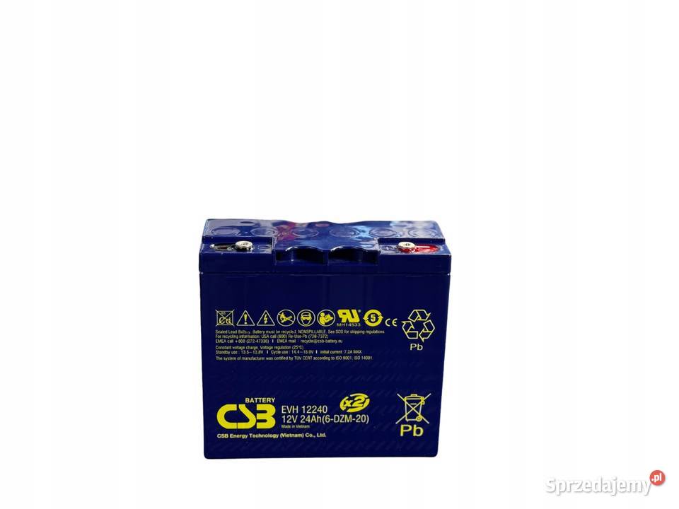 Akumulator CSB EVH 12240 AGM 12V 24Ah P