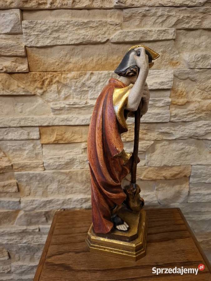 Rzeźba z drewna polichromia Święty Jerzy Lubień sprzedam