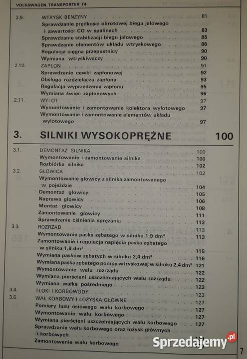 VW Transporter T4 Obsługa i Naprawa Szczytna sprzedam