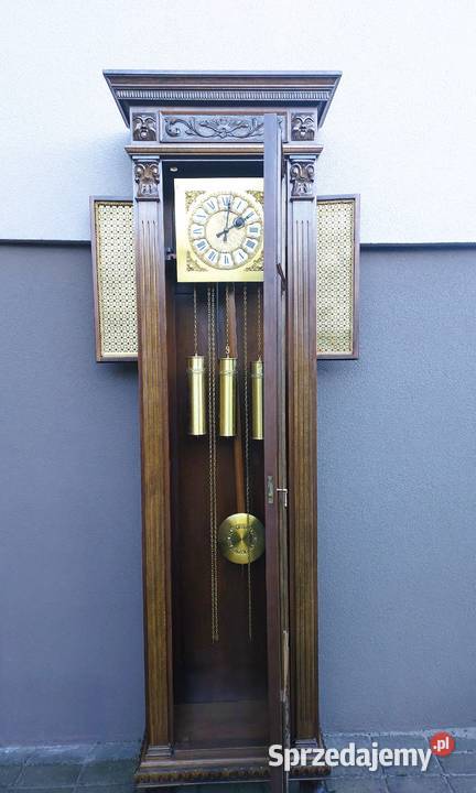 137 Stary zegar podłogowy Urgos kwadransowy Tczew