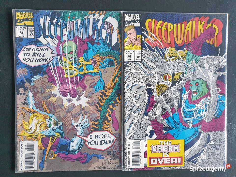 Sleepwalker 18 oryginalnych komiksów Marvel USA sprzedam