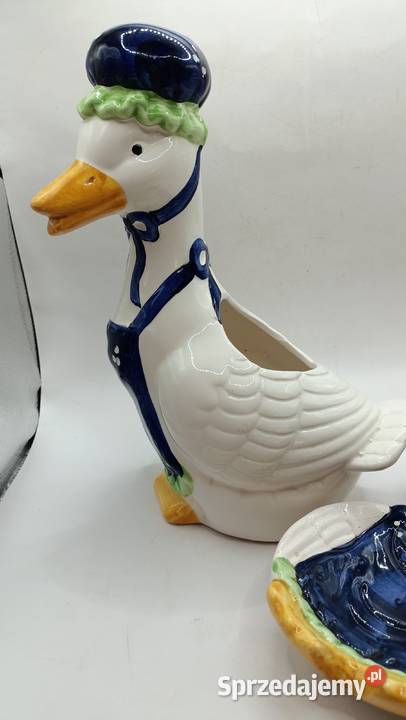 Figurki ceramiczne ptaki kaczki pojemnik i Zamość