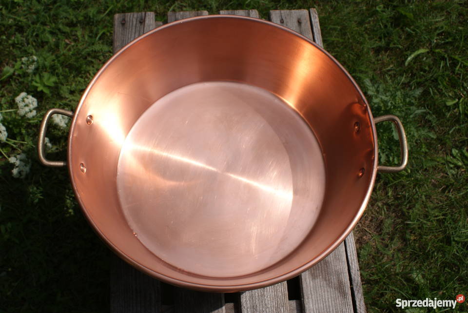 Gar garnek kocioł miedziany do smażenia konfitur Warszawa sprzedam