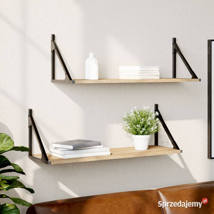 Półki ścienne 2 dąb sonoma 80x25x255 WM836339 Warszawa sprzedam
