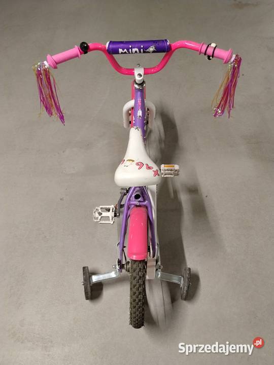 Rower dziecięcy fioletoworóżowy koła 16 kółka