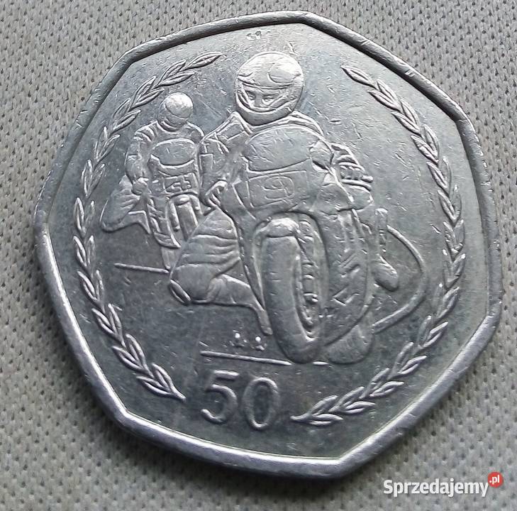 ISLE OF MAN50 PENCE1997 r WYŚCIGI Legionowo