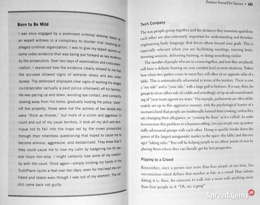 Winning Body Language Mark Bowden Chełm