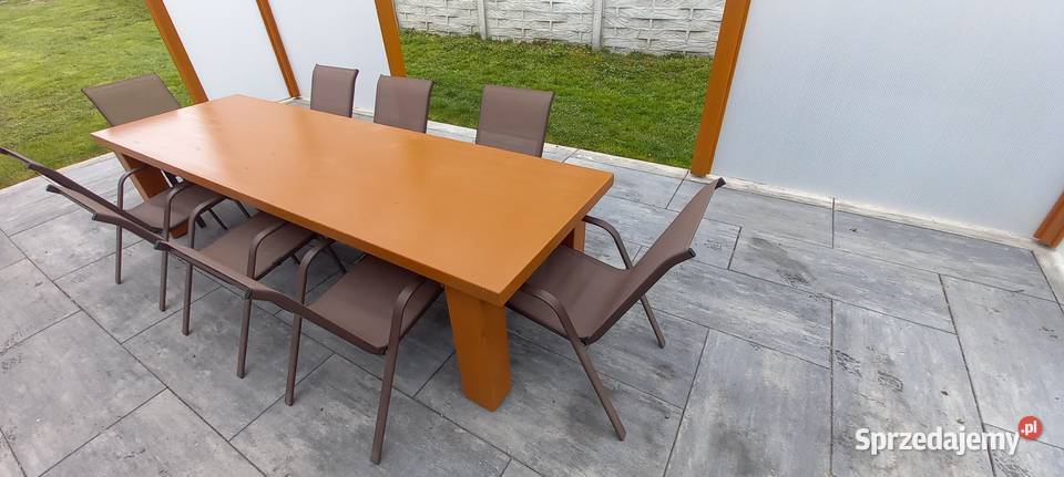 meble ogrodowe 300x90x6 krzesła 8