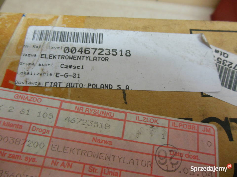 WENTYLATOR CHŁODNICY OEM 46723518 fiat stilo Kozy