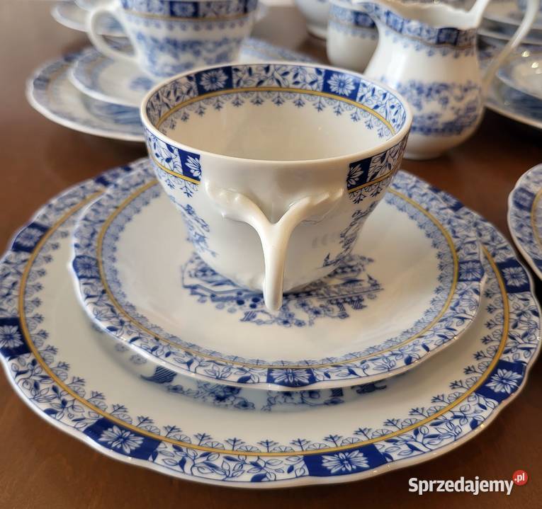 Oscar Schaller Bawaria China Blau serwis 6 osób Porcelana i szkło zachodniopomorskie Szczecin