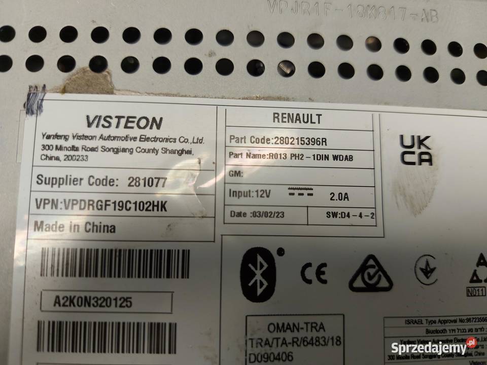 Renault Master III LIFT 2023r radio oryginalne