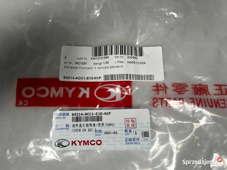 KYMCO Like 50 125 150 Osłona dekoracyjna lewa Łobżenica