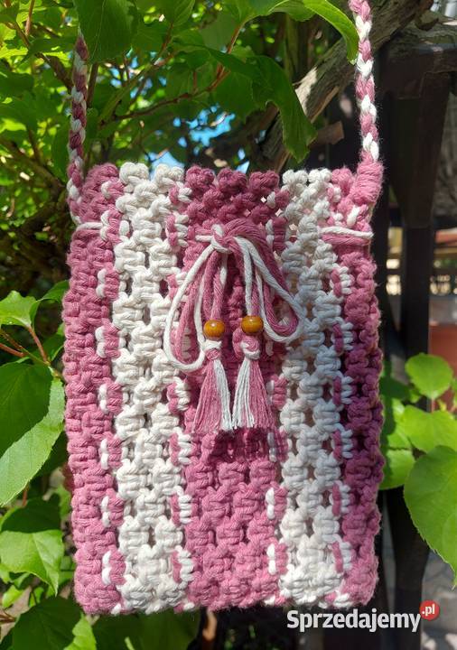 Torebka handmade ze sznurka bawełnianego Torby i torebki podlaskie Białystok