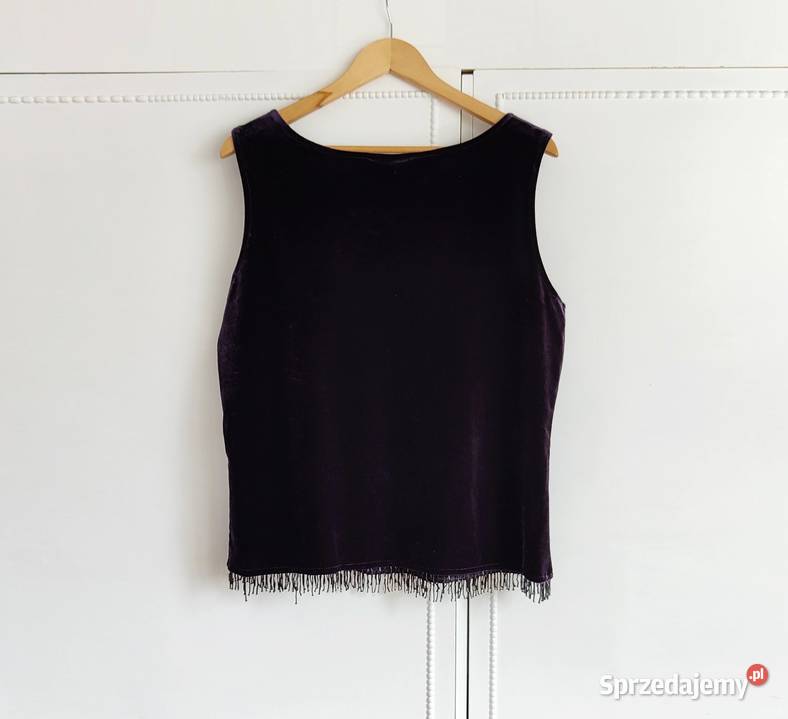 Vintage top Satsuma of London bluzka welurowa Rozmiar 42(XL) Topy i koszulki