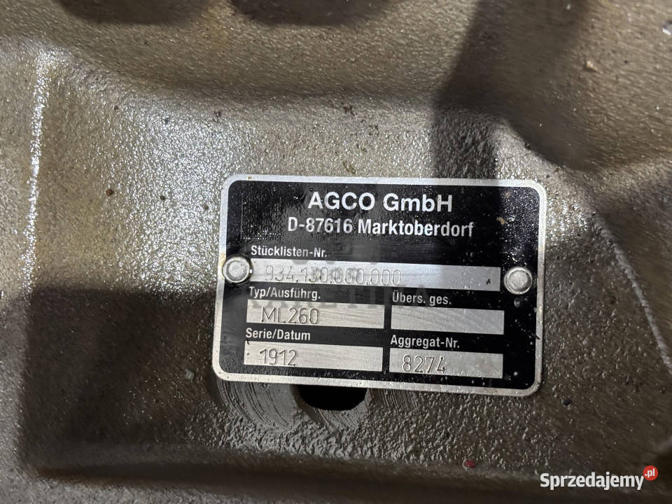 Skrzynia Biegów AGCO Fendt ML260 Regeneracji Jastrzębniki