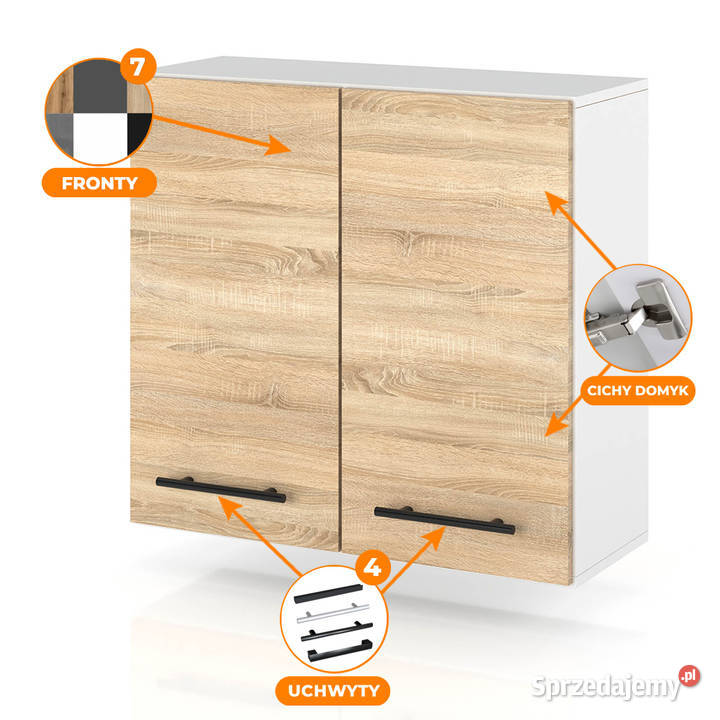 szafka kuchenna wisząca modułowa drewniana z Kuchenne Elbląg