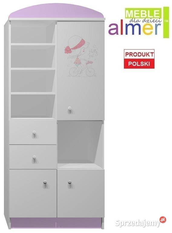 PRETTY GIRL 22 N5 regał dziecięcy 80x40 w190