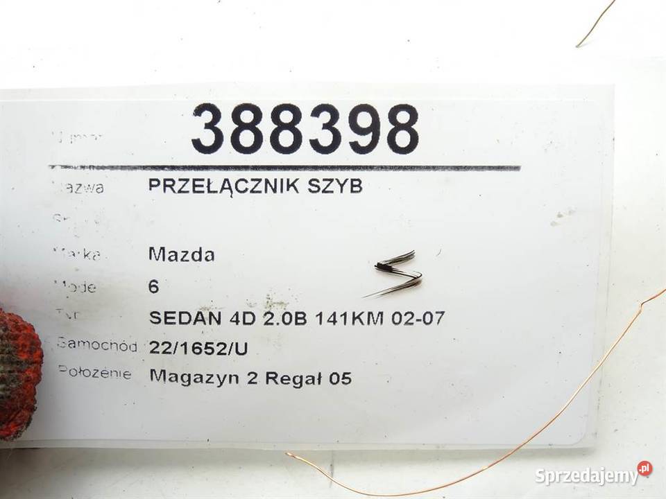 PRZEŁĄCZNIK SZYB MAZDA 6 GG 7922T35 0208 Kombi podkarpackie