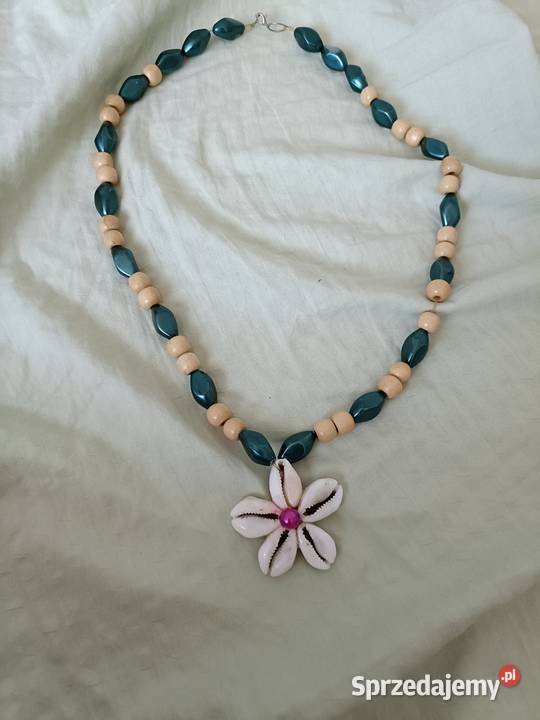 Naszyjnik z korali i muszli sprzedam