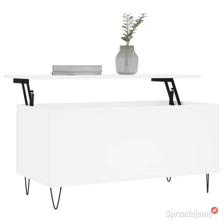 Stolik kawowy biały 90x445x45 materiał Warszawa