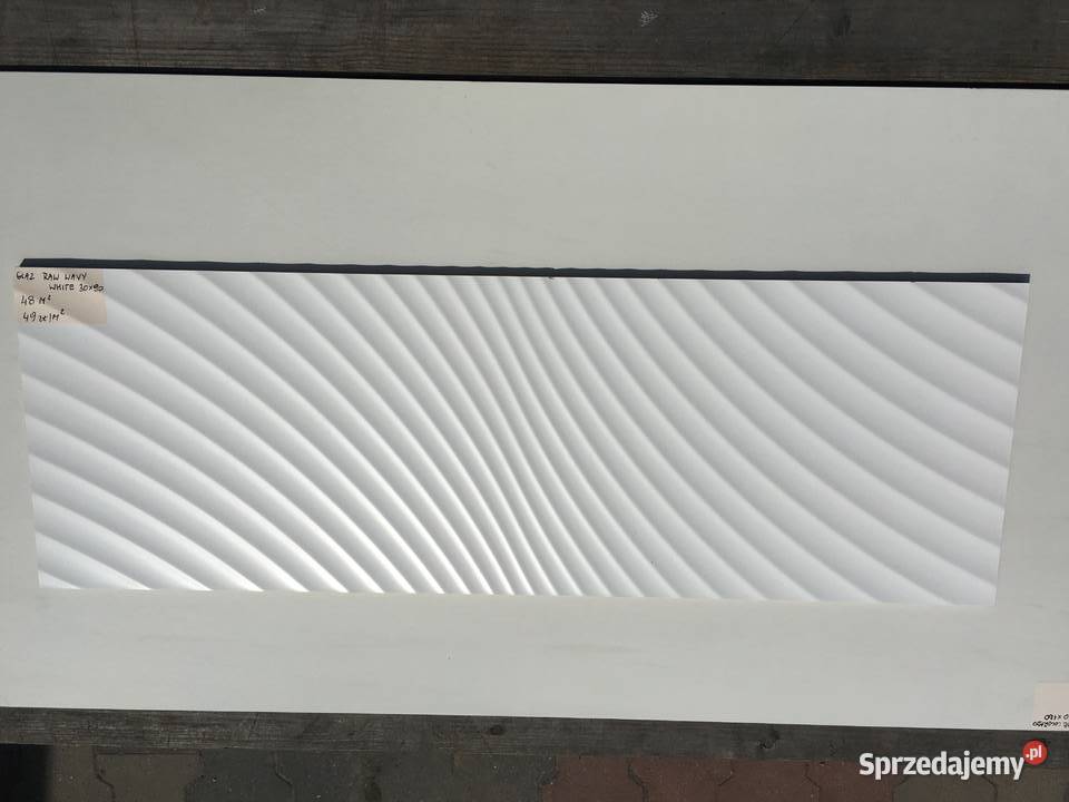 Glazura płytka ścienna raw wavy white str 30x90 Płytki ścienne Reguły