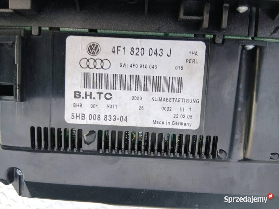 Audi A6 C6 panel climatronic 4F1820043J europa Szczerbice
