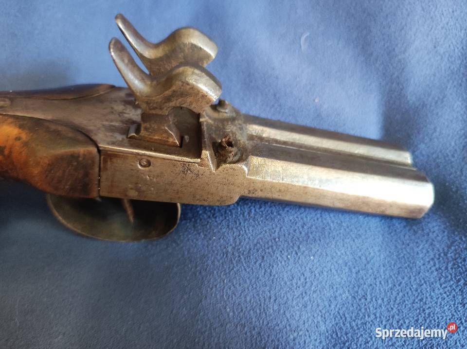 Pistolet kapiszon dwulufowy zabytek sprawny Wrocław