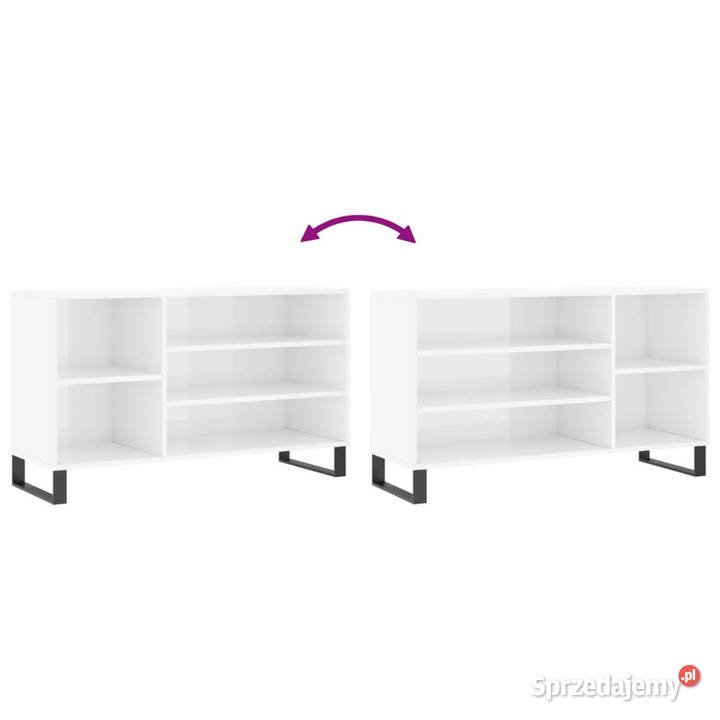 Szafka na buty wysoki połysk biała 102x36x60 mazowieckie Warszawa