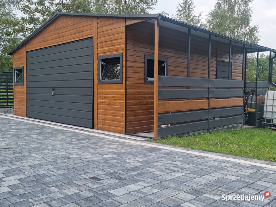 Mały Biały Garaż Blaszany Na narzędzia Garaże 738zł/m2 lubelskie Łuków