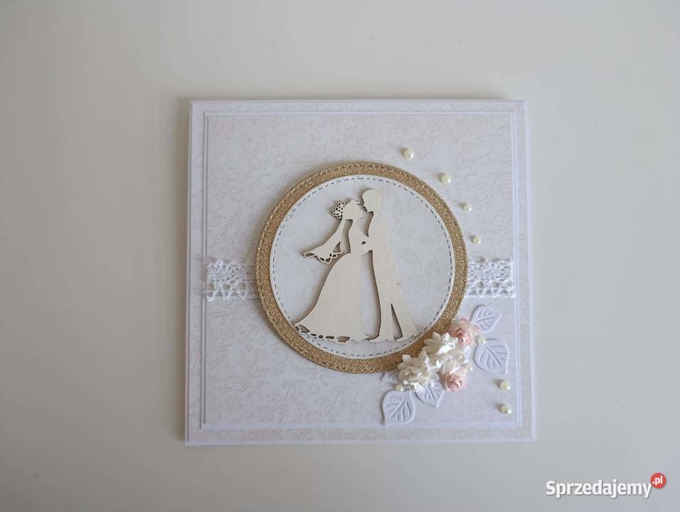 Kartka na Ślub ręcznie robiona handmade Rękodzieło Łódź