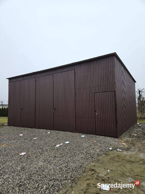 Brązowy GarażWiata Blaszana Magazyn Magazyn Hala 48m2 Legnica