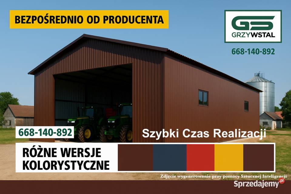 BRĄZ RAL WIATA MAGAZYN GARAŻ BLASZANY Radzyń Podlaski
