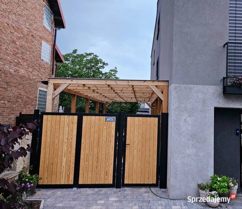Brama wjazdowa nowoczesna klasyk drewno metal Bramy Szczecin sprzedam